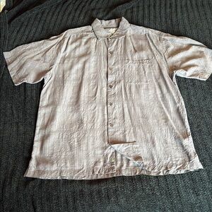 Tommy Bahama Casual Purple/Gray Short Sleeve Shirt L